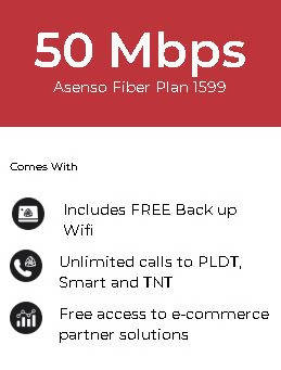 50 Mbps Asesnso Fiber Plan