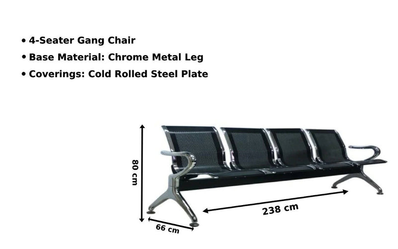 4 Seater Gang Chair